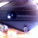 Underside of floating sub-chassis treated with damping tape (as is motor)