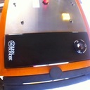drilled out armboard fitted with the Funk tonearm's mounting collar, going onto the turntable