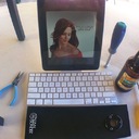 Hey, gotta work in the right environment.  I'm doing this out in the patio and streaming music to the outdoor speakers.  Yup, that's AudioEvoite recording artist Halie Loren's "After Dark" album playing through the music system