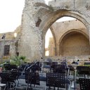 The 500-year old Spasimo complex definitely looks old, but the rough-hewn walls don't look that way because of age (not for the most part, at least). It's because the walls were never finished, and were left in a permanent state of deconstruction. I think it's beautiful, though!