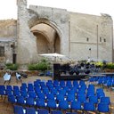 Spasimo complex garden (and concert area) by day! Time for sound-check.